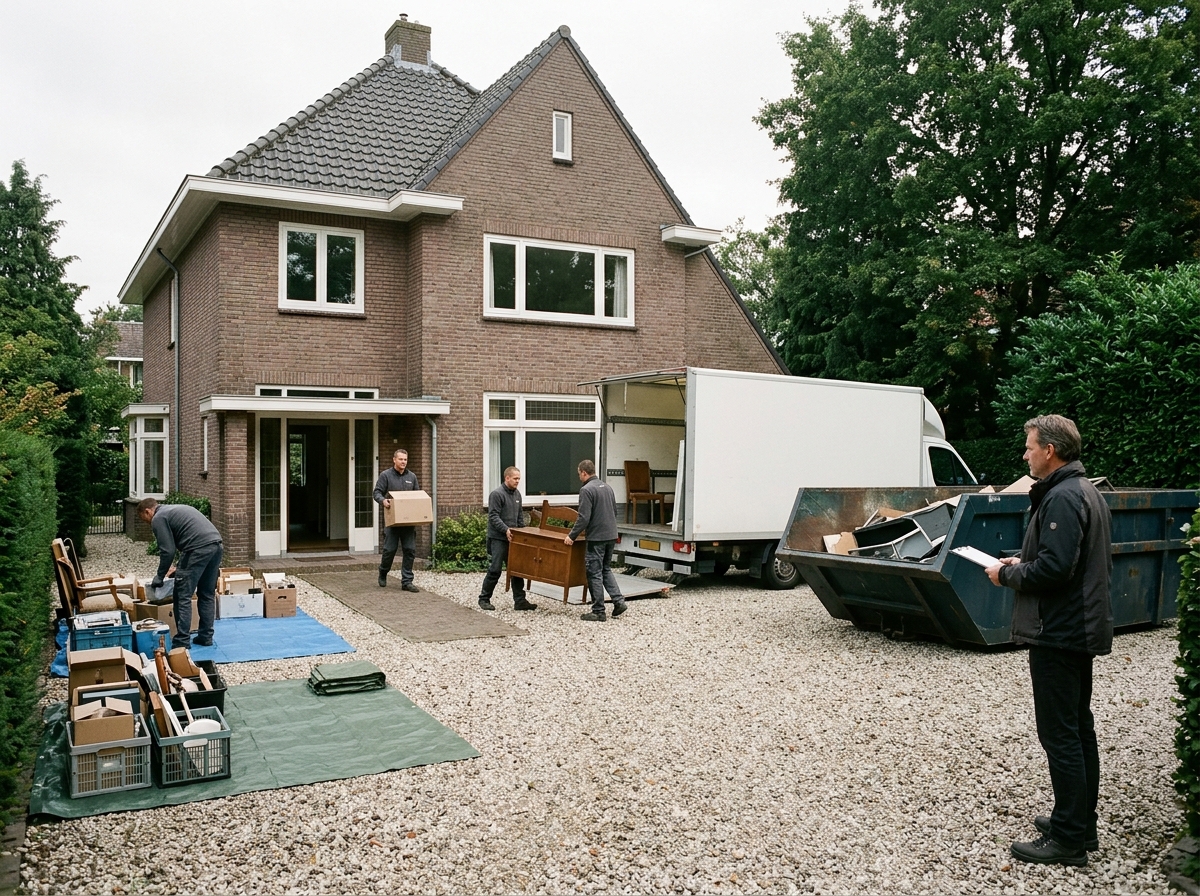 Een huisontruiming bij een vrijstaande villa
